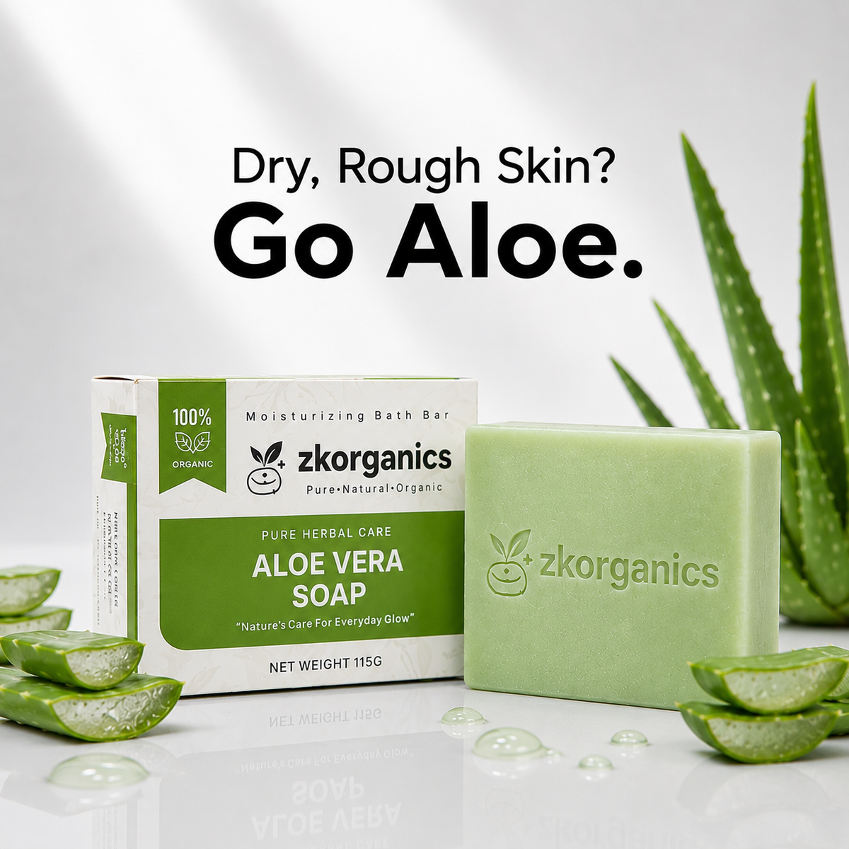 ZK Organic Aloe Vera Soap