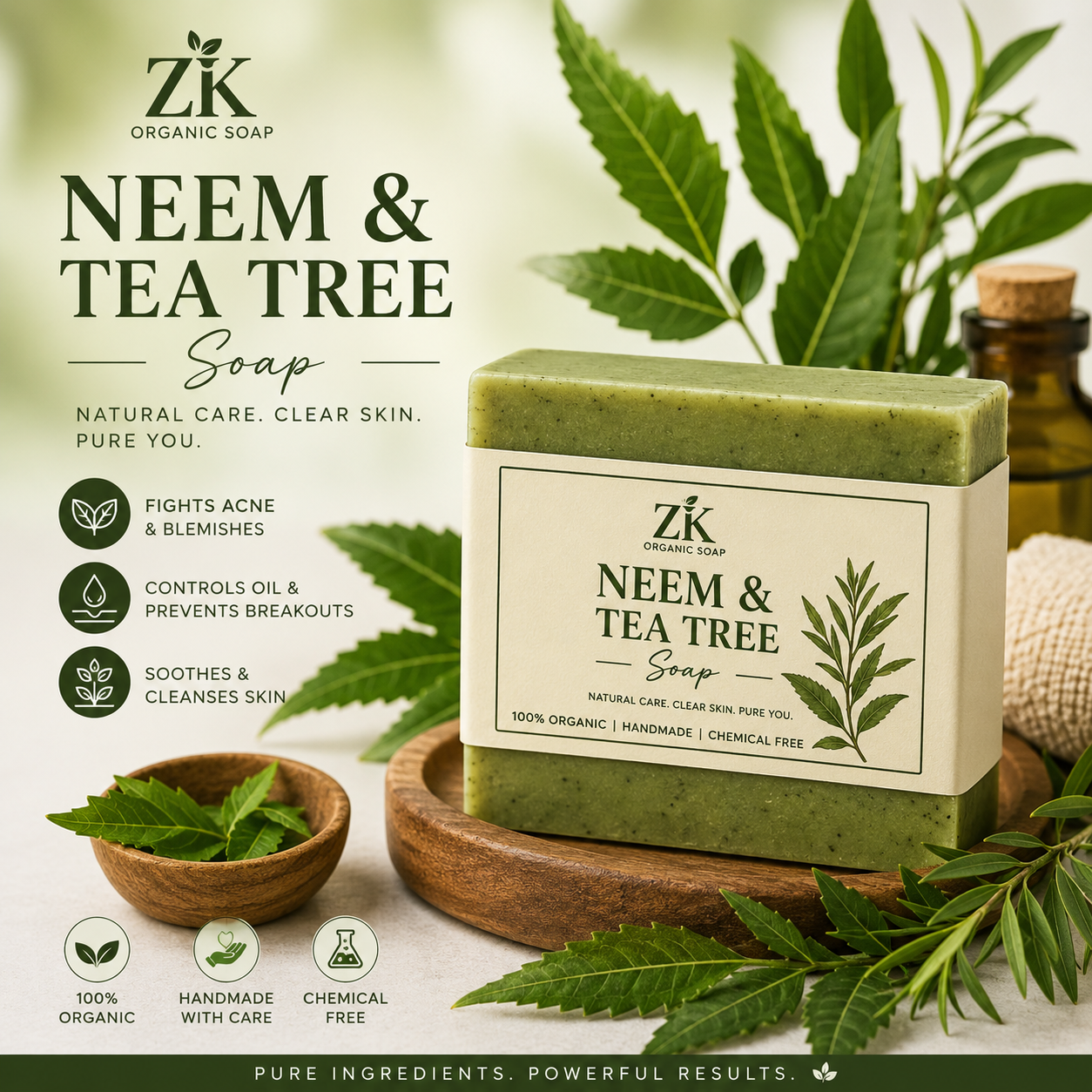 ☘Neem & Tea Tree Soap