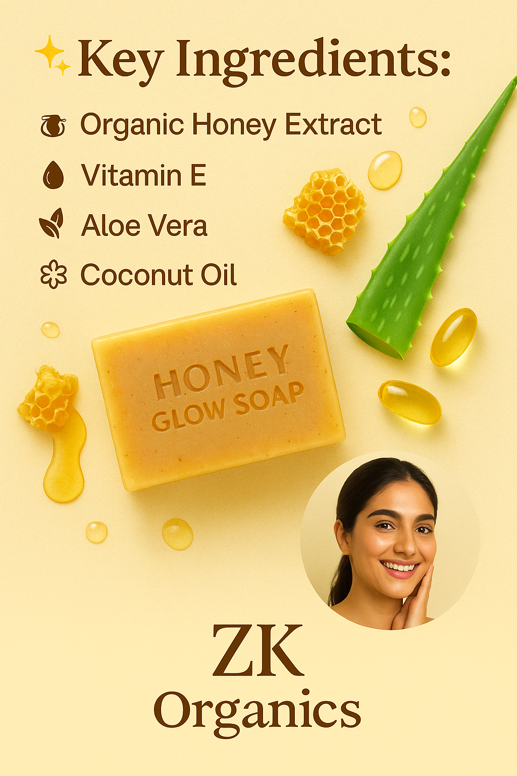 ‘ZK Organics Honey Soap