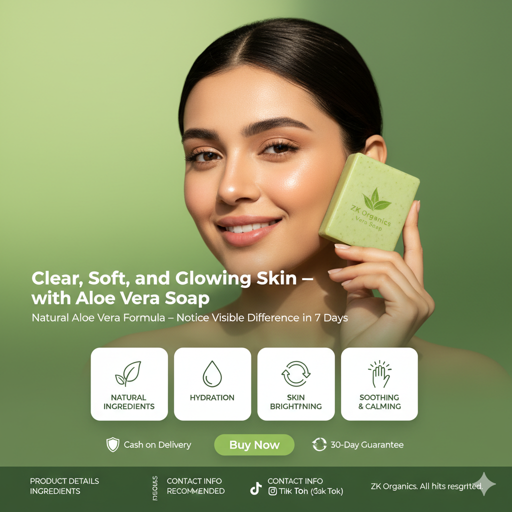 Aloe Vera soap by Zk Organics BUY 1 GET 1 FREE