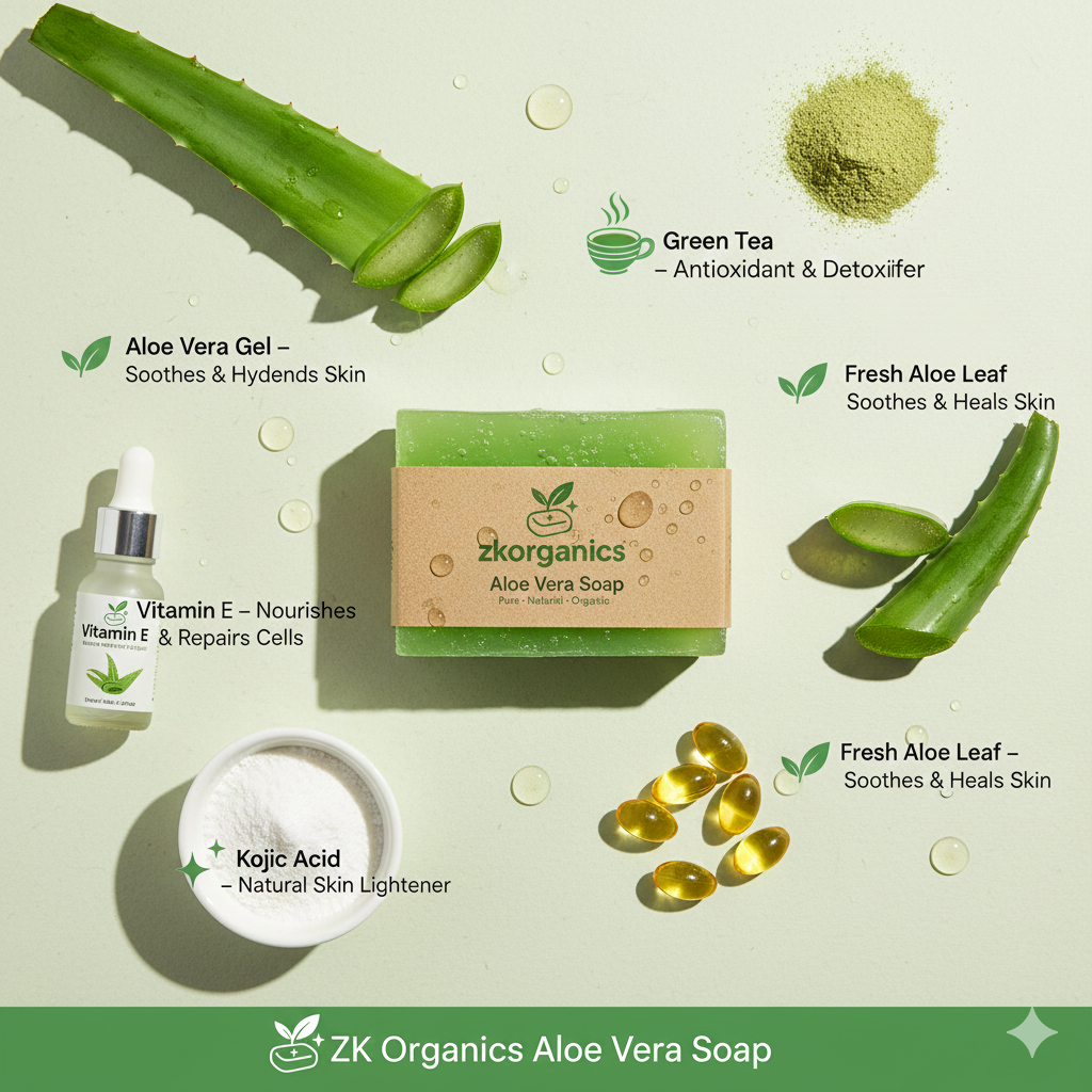 Aloe Vera soap by Zk Organics BUY 1 GET 1 FREE