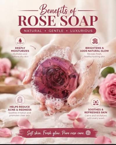 🌹 Rose Glow Soap "Softness with Every Wash"